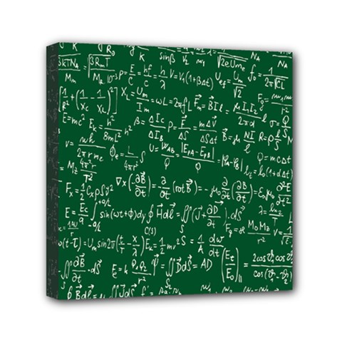 Formula Number Green Board Mini Canvas 6  X 6 