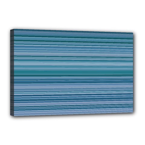 Horizontal Line Blue Canvas 18  X 12  by Mariart