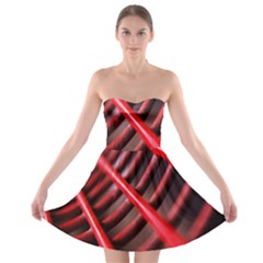 Abstract Of A Red Metal Chair Strapless Bra Top Dress