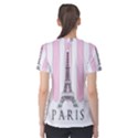 Pink Paris Eiffel Tower Stripes France Women s Sport Mesh Tee View2