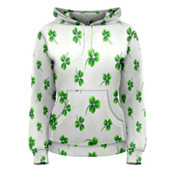 Leaf Green White Women s Pullover Hoodie by Mariart