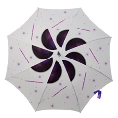 Space Transparent Purple Moon Star Hook Handle Umbrellas (medium)