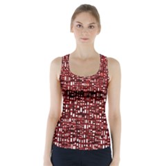 Red Box Background Pattern Racer Back Sports Top by Nexatart
