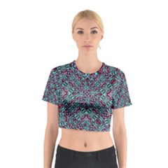 Stylized Texture Luxury Ornate Cotton Crop Top by dflcprintsclothing