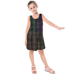 Multicolor Pattern Digital Computer Graphic Kids  Sleeveless Dress