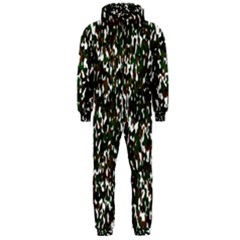 Camouflaged Seamless Pattern Abstract Hooded Jumpsuit (men) 