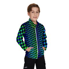 Digitally Created Halftone Dots Abstract Background Design Wind Breaker (kids)