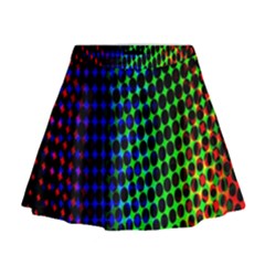 Digitally Created Halftone Dots Abstract Background Design Mini Flare Skirt
