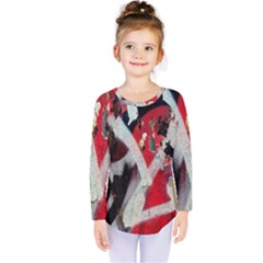 Abstract Graffiti Background Wallpaper Of Close Up Of Peeling Kids  Long Sleeve Tee