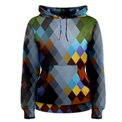 Diamond Abstract Background Background Of Diamonds In Colors Of Orange Yellow Green Blue And More Women s Pullover Hoodie