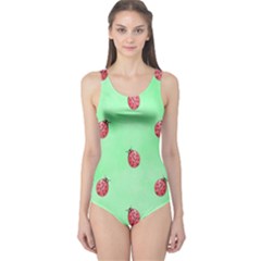 Pretty Background With A Ladybird Image One Piece Swimsuit by Nexatart