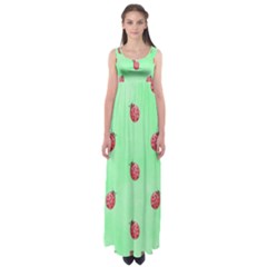 Pretty Background With A Ladybird Image Empire Waist Maxi Dress by Nexatart
