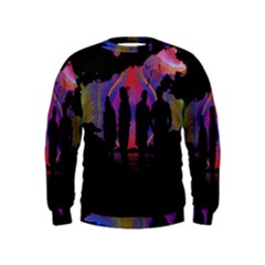 Abstract Surreal Sunset Kids  Sweatshirt