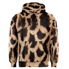 Yellow And Brown Spots On Giraffe Skin Texture Men s Pullover Hoodie by Nexatart