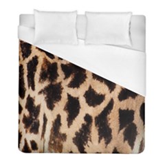 Yellow And Brown Spots On Giraffe Skin Texture Duvet Cover (full/ Double Size)