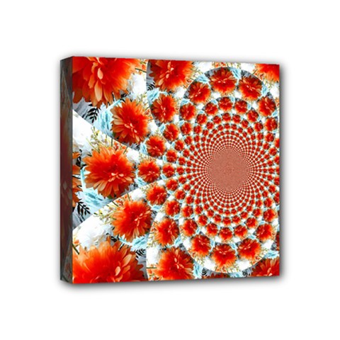 Stylish Background With Flowers Mini Canvas 4  X 4  by Nexatart