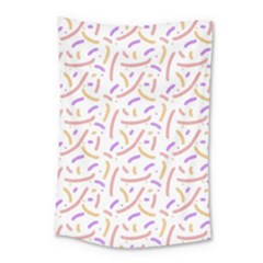 Confetti Background Pink Purple Yellow On White Background Small Tapestry