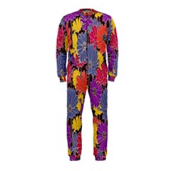 Colorful Floral Pattern Background Onepiece Jumpsuit (kids)