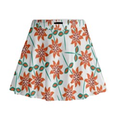 Floral Seamless Pattern Vector Mini Flare Skirt by Nexatart