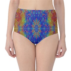 A Creative Colorful Backgroun High-waist Bikini Bottoms