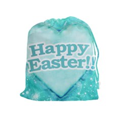 Happy Easter Theme Graphic Drawstring Pouches (extra Large) by dflcprints