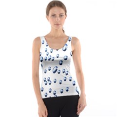 Water Drops On White Background Tank Top by Nexatart