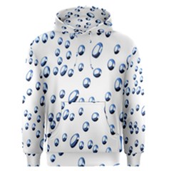 Water Drops On White Background Men s Pullover Hoodie by Nexatart