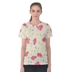 Seamless Flower Pattern Women s Cotton Tee