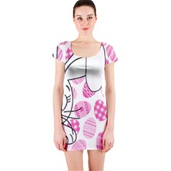 Easter Bunny  Short Sleeve Bodycon Dress by Valentinaart