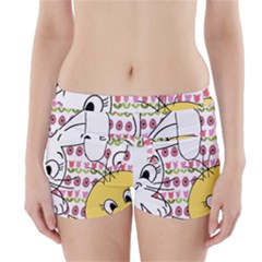 Easter Bunny And Chick  Boyleg Bikini Wrap Bottoms by Valentinaart