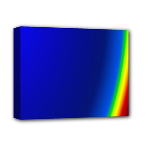 Blue Wallpaper With Rainbow Deluxe Canvas 14  X 11 