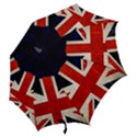 Flag Of Britain Grunge Union Jack Flag Background Hook Handle Umbrellas (Small) View2