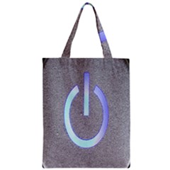 Close Up Of A Power Button Zipper Classic Tote Bag by Nexatart