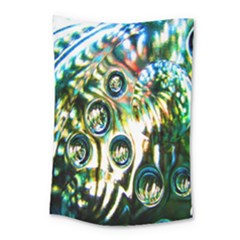 Dark Abstract Bubbles Small Tapestry