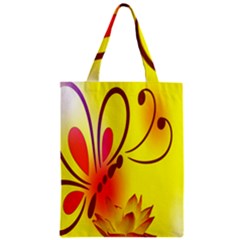 Butterfly Background Wallpaper Texture Zipper Classic Tote Bag by Nexatart