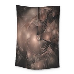 A Fractal Image In Shades Of Brown Small Tapestry