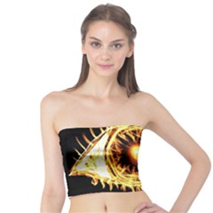 Flame Eye Burning Hot Eye Illustration Tube Top