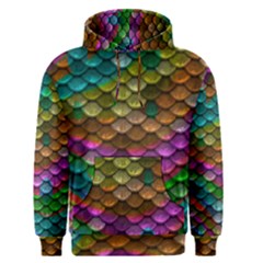 Fish Scales Pattern Background In Rainbow Colors Wallpaper Men s Pullover Hoodie