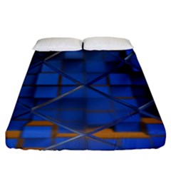 Glass Abstract Art Pattern Fitted Sheet (king Size)