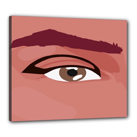 Eye Difficulty Red Canvas 24  X 20  by Mariart