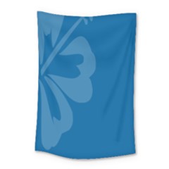 Hibiscus Sakura Classic Blue Small Tapestry by Mariart