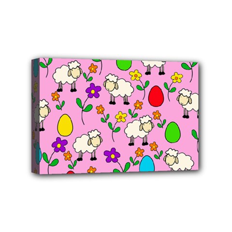 Easter Lamb Mini Canvas 6  X 4  by Valentinaart