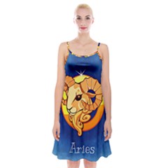 Zodiac Aries Spaghetti Strap Velvet Dress by Mariart