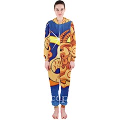 Zodiac Capricorn Hooded Jumpsuit (ladies)  by Mariart