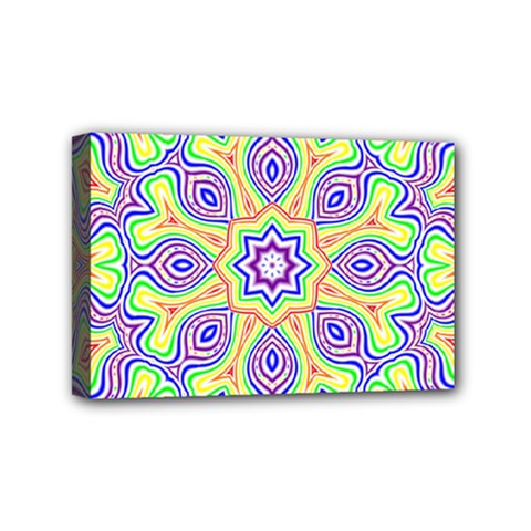 Rainbow Kaleidoscope Mini Canvas 6  X 4 