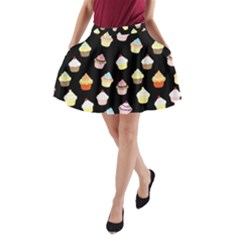 Cupcakes Pattern A-line Pocket Skirt by Valentinaart