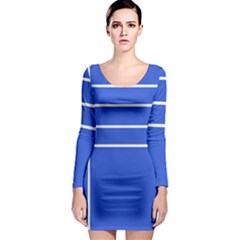 Stripes Pattern Template Texture Long Sleeve Bodycon Dress