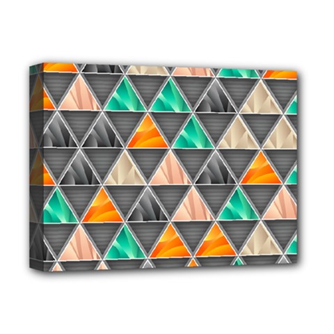 Abstract Geometric Triangle Shape Deluxe Canvas 16  X 12  