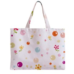 Flower Floral Star Balloon Bubble Zipper Mini Tote Bag by Mariart