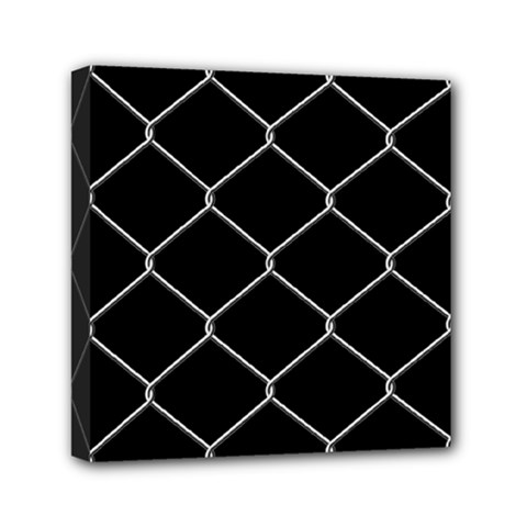 Iron Wire White Black Mini Canvas 6  X 6 